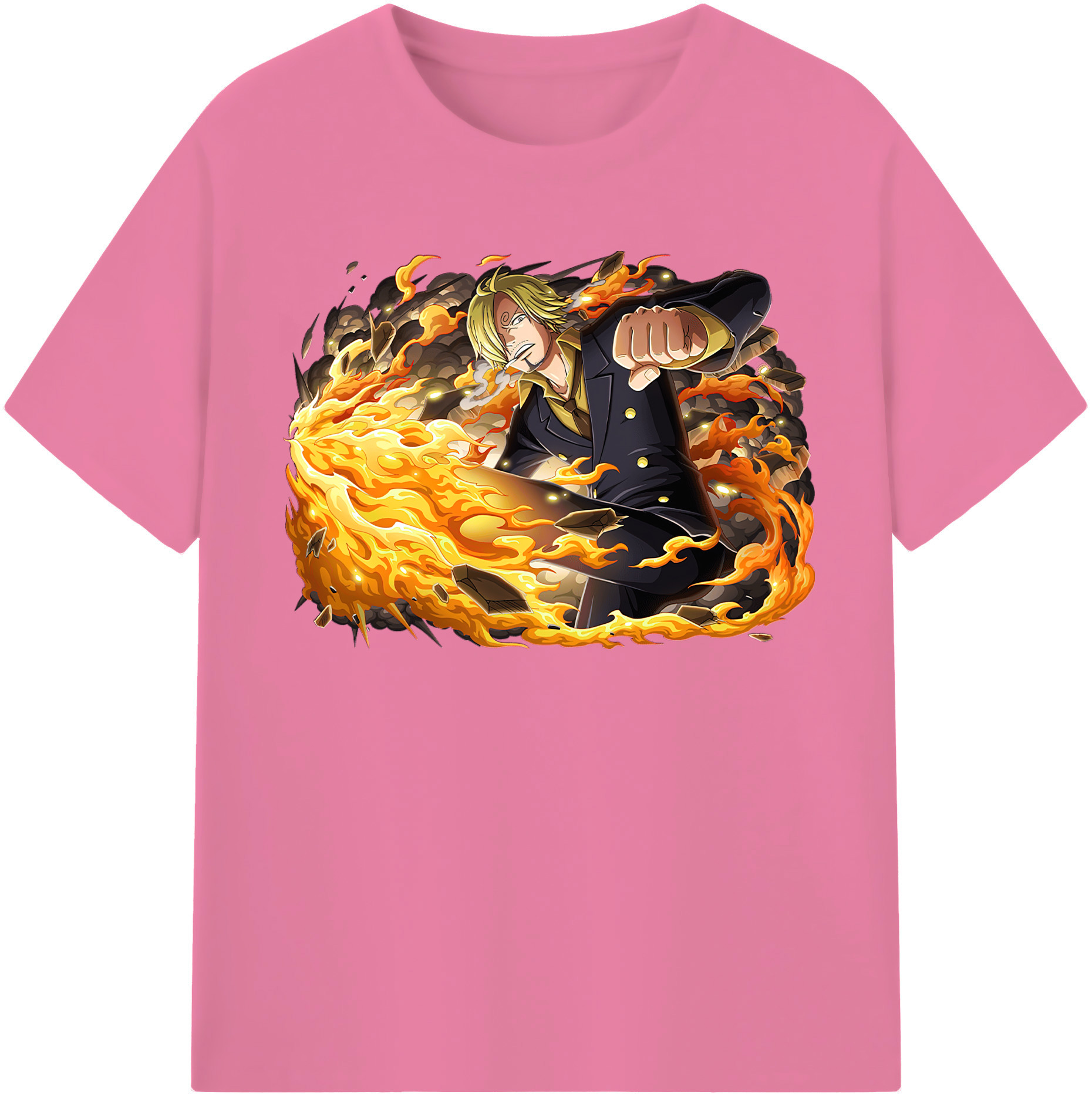 ワンピース サンジ ONE PIECE Sanji 綿100％半袖Tシャツ（フロントプリント）
